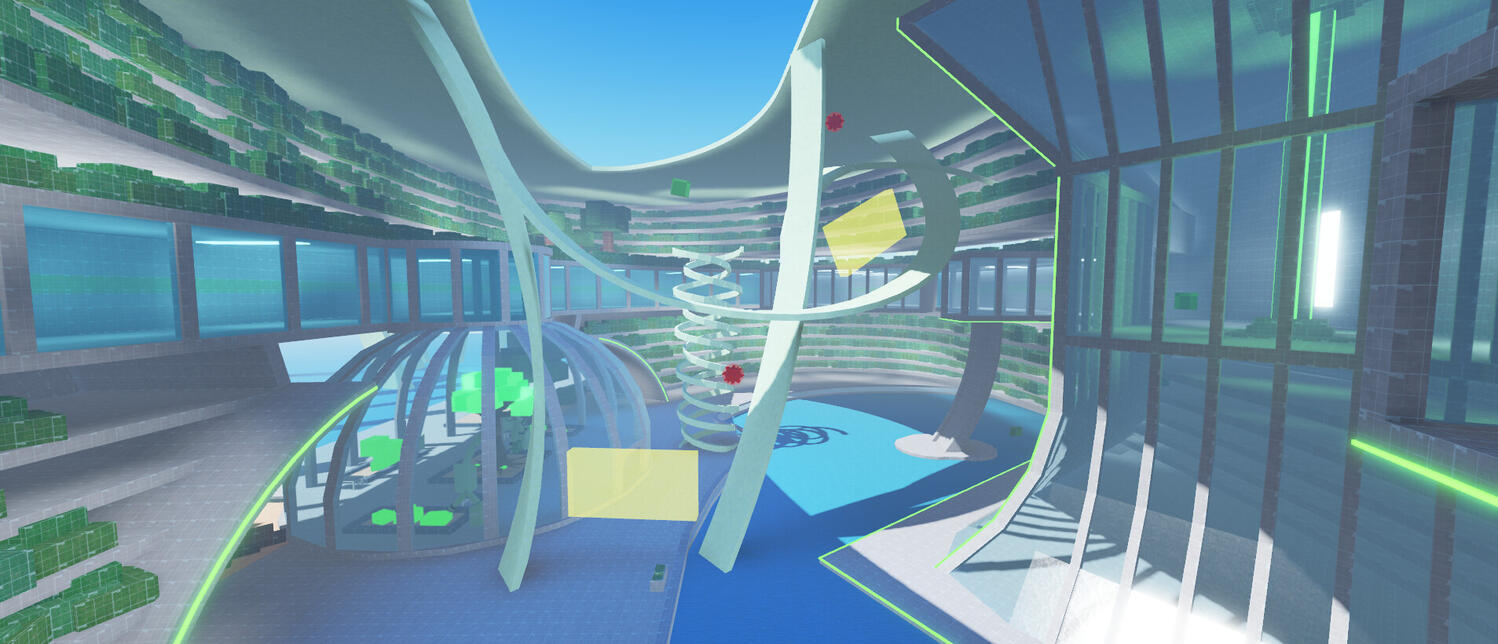 Frutiger Aero FPS drone map